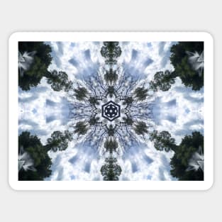 Organic Trees and Cloud Textile Pattern Edit Sticker